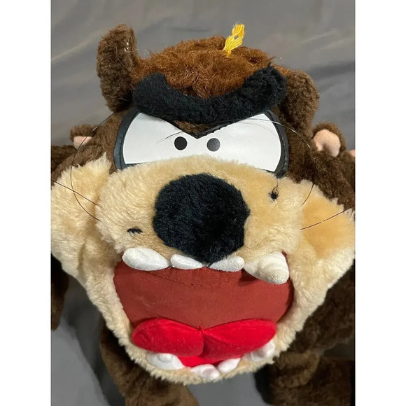 Vintage 1995 ACE Novelty Looney Tunes Tasmanian Devil Taz 14” Plush Stuffed Toy - Picture 2 of 8